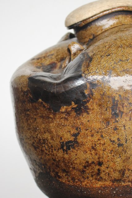 茶人花押印 ルソン壺/呂宋壺 茶壺 P164｜骨董店 のびる 古美術 骨董