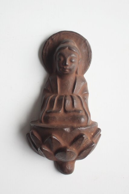 仏師 宮沢甲輔作 乾漆 懸仏 共箱 Q399｜骨董店 のびる 古美術 骨董