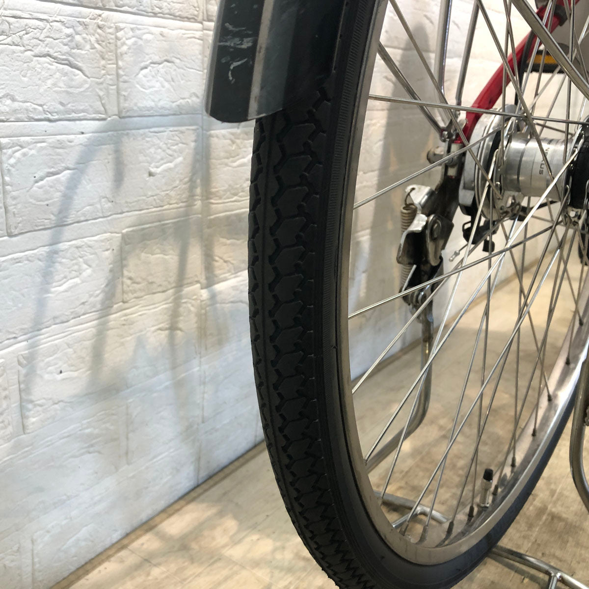 中古電動自転車 ヤマハ PAS ナチュラ XL レッド 26インチ YD069 – e