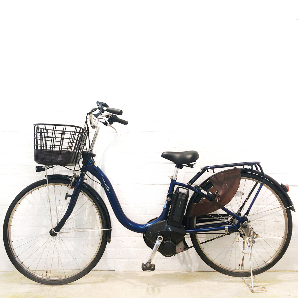 中古電動自転車 ヤマハ PAS With パス ウィズ ブルー 26インチ YX010