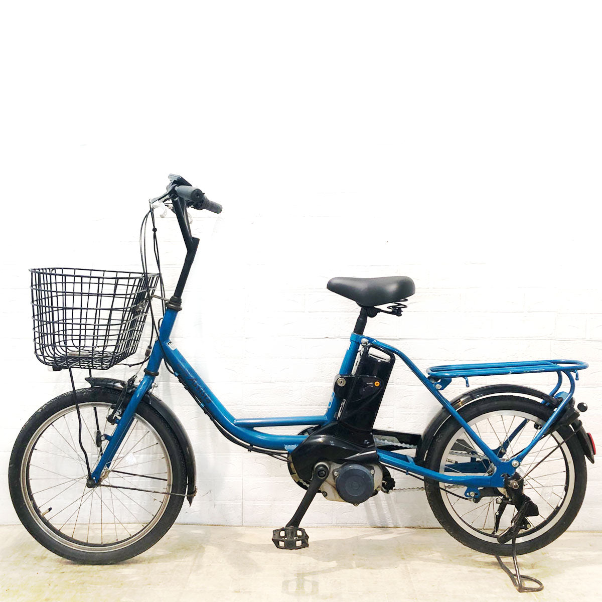 中古電動自転車 ブリヂストン アシスタ ベーシック ミニ ブルー 前20