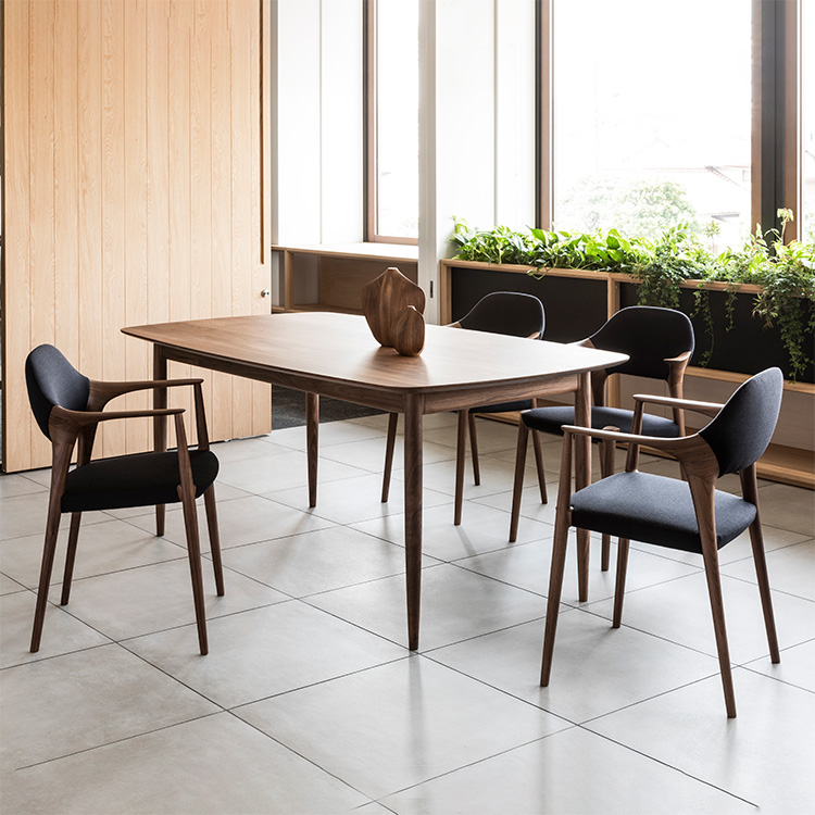 KUNST ダイニングテーブル 幅180cm DB6300 ウォールナットナチュラル