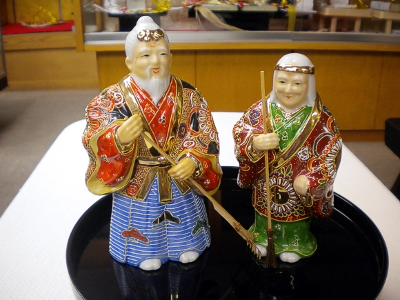 0707】高砂人形 九谷焼 6寸