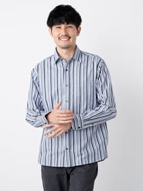 マルチサテンストライプ長袖シャツ（7205232）｜men（メンズ）｜小泉