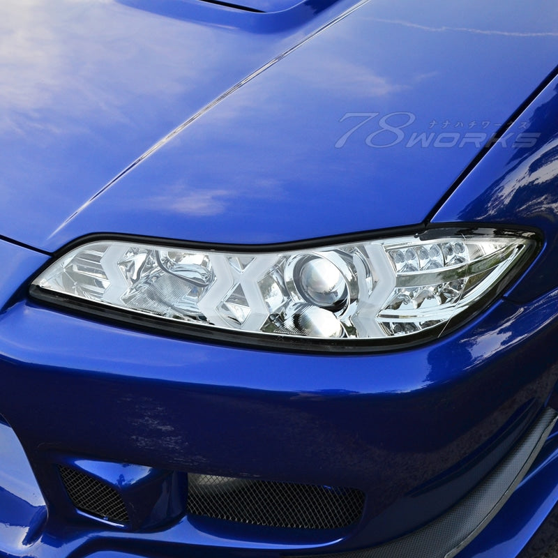 78WORKS S15 Silvia Fiber LED Head Light Unit V4 (Black) – E.K Motors