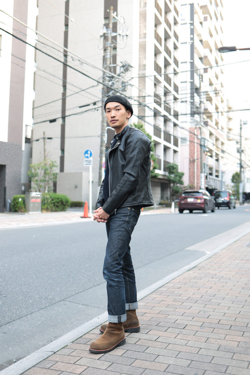 スタンドカラーのダブル