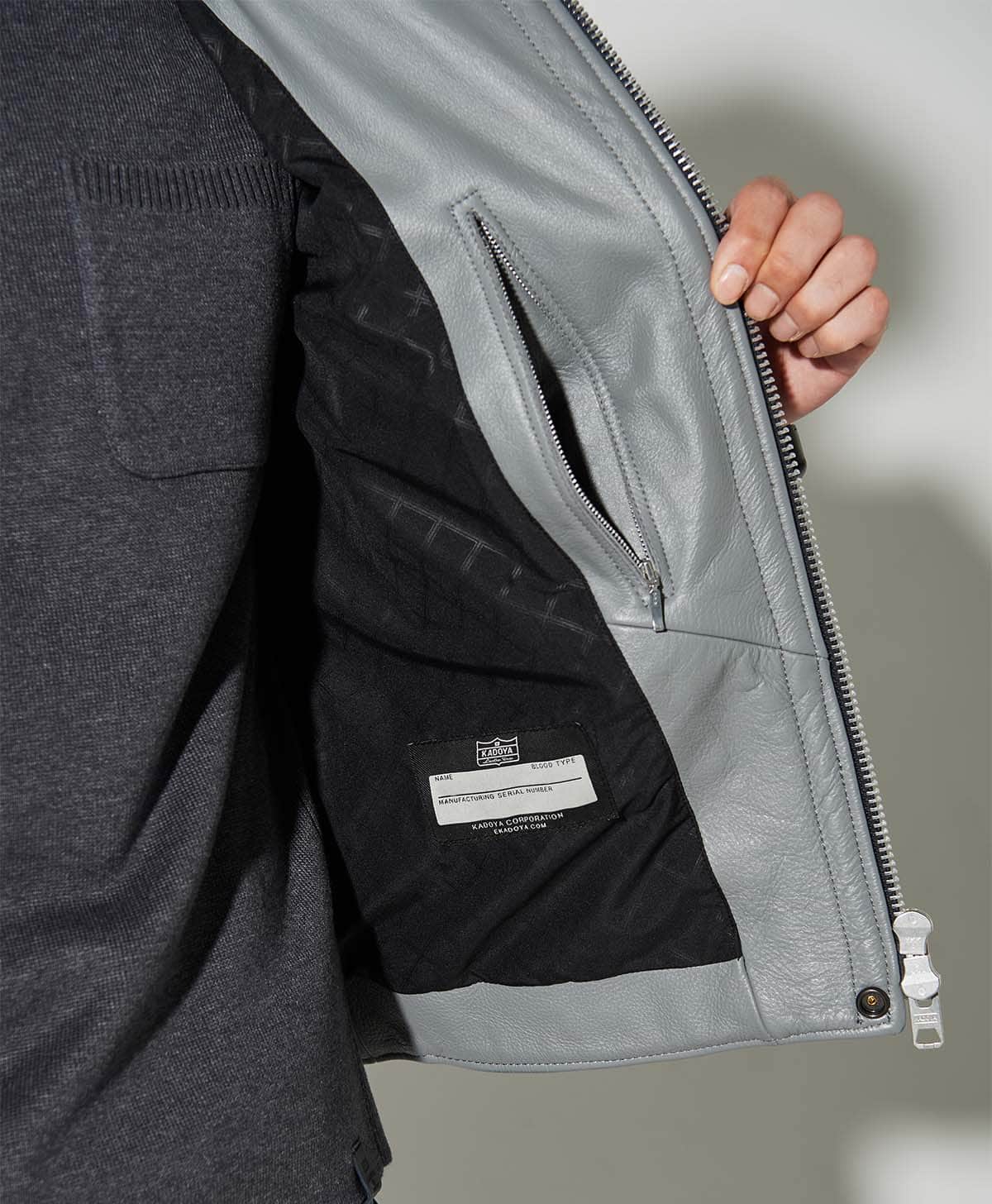 革ジャン ハイネック セミダブル レザージャケット｜カドヤ公式