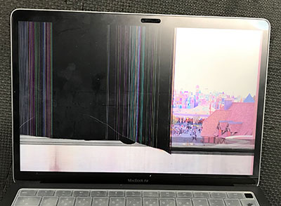 MacBook Air 2020 13インチ｜液晶の亀裂・帯や縦線など表示不良は液晶