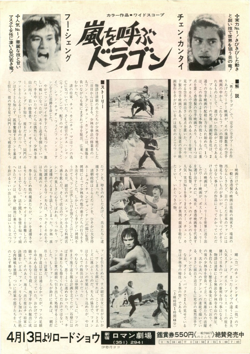 映画チラシサイト：嵐を呼ぶドラゴン