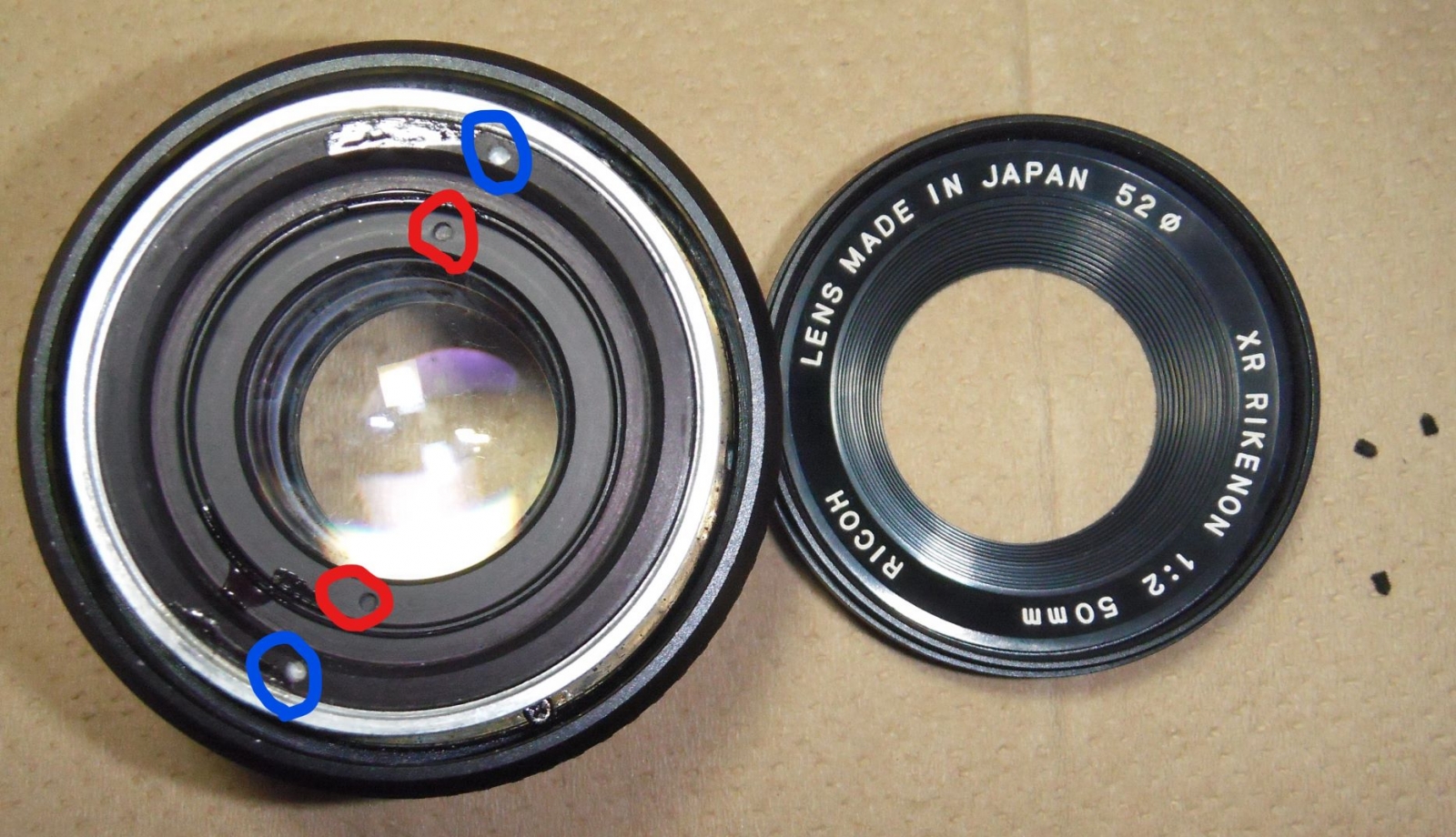 RICOH XR RIKENON 50mm F2 ジャンクレンズ分解修理: ねこの空中散歩