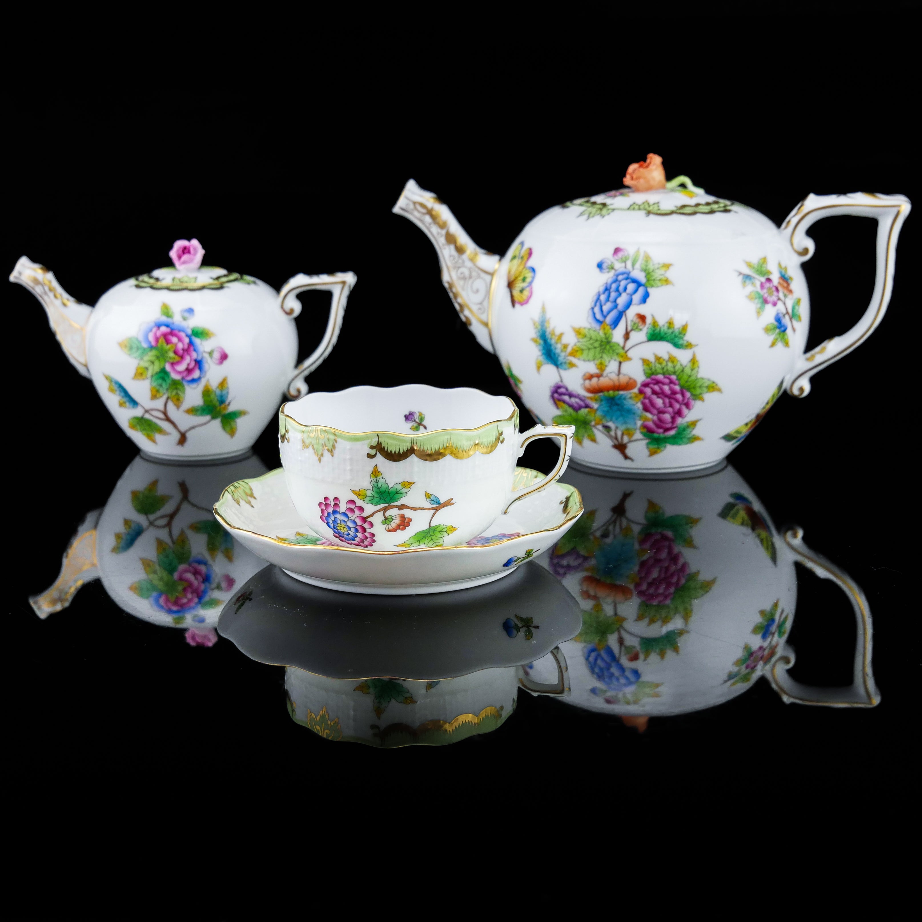 伝統・本物】ヘレンド『ヴィクトリア』ティーセット - 英国