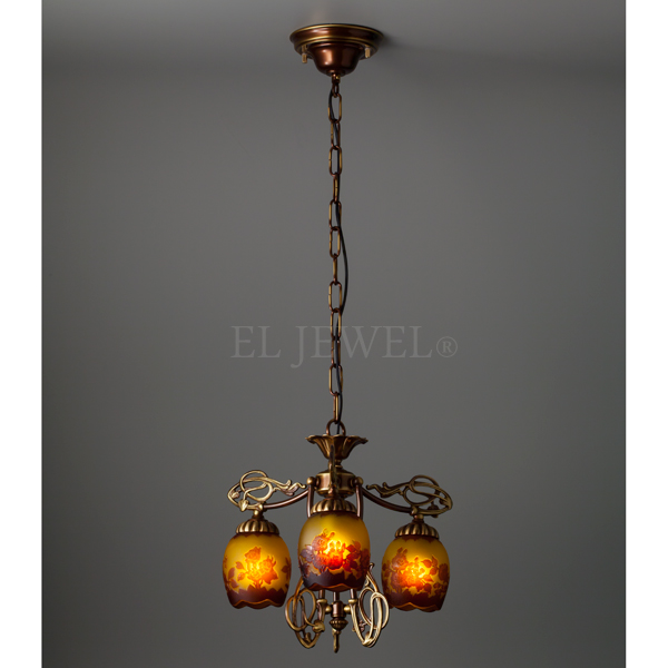 ガレ風 薔薇彩ルームランプ ガレ風 薔薇彩ルームランプ