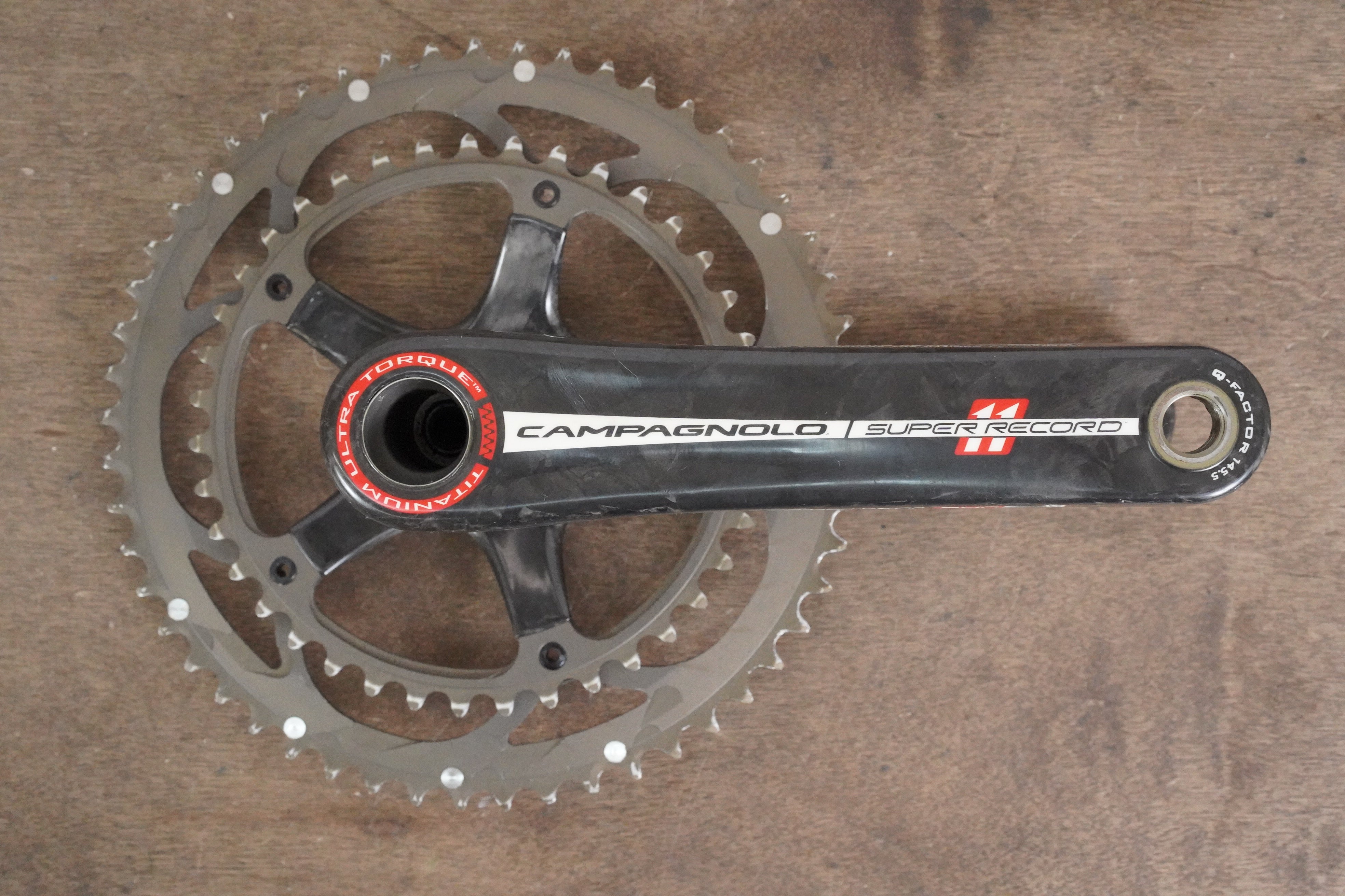 177.5mm 53/39T Campagnolo Super Record Titanium 11 Speed Carbon