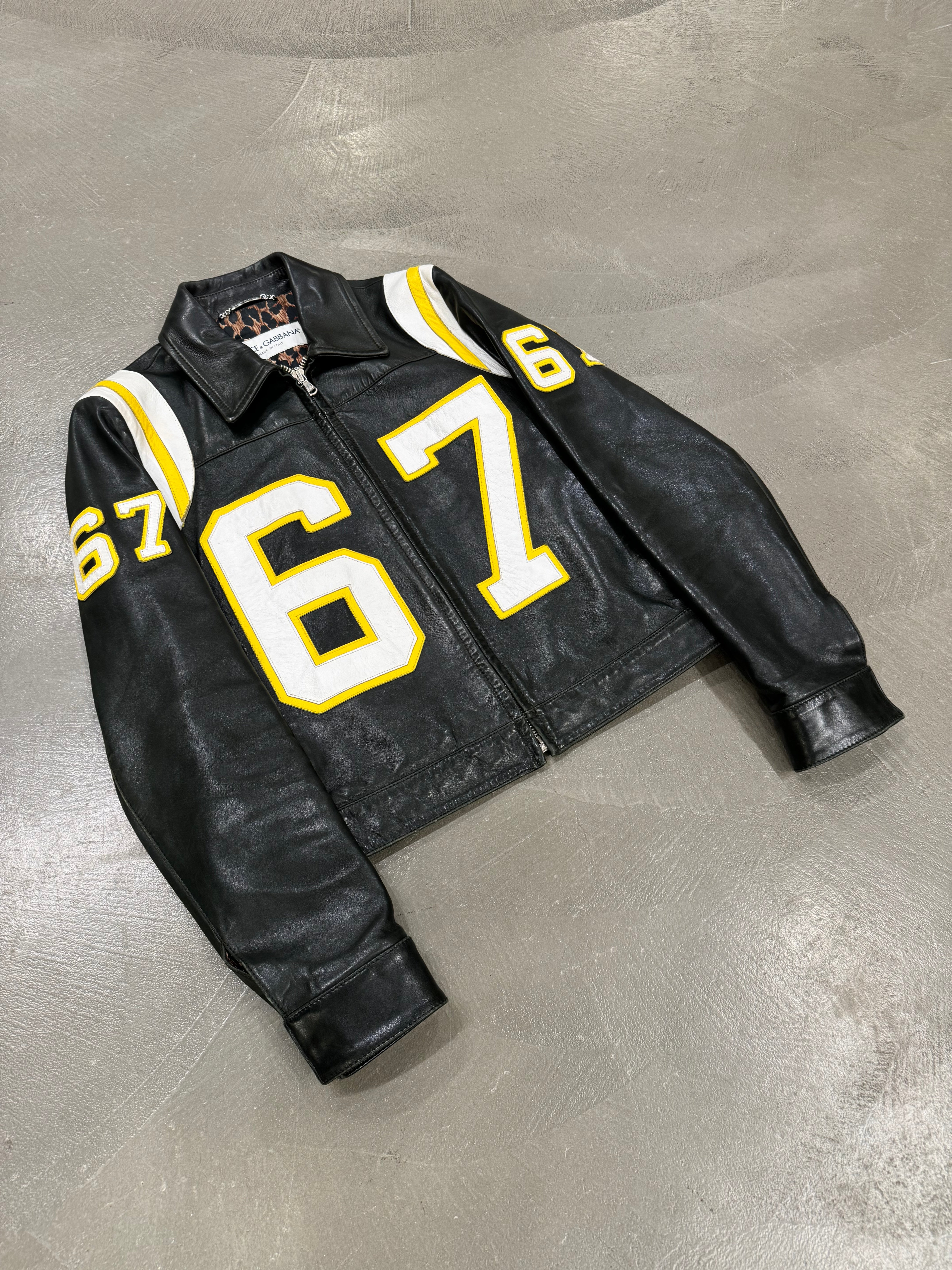 S/S 2002 Dolce & Gabbana runway biker leather jacket