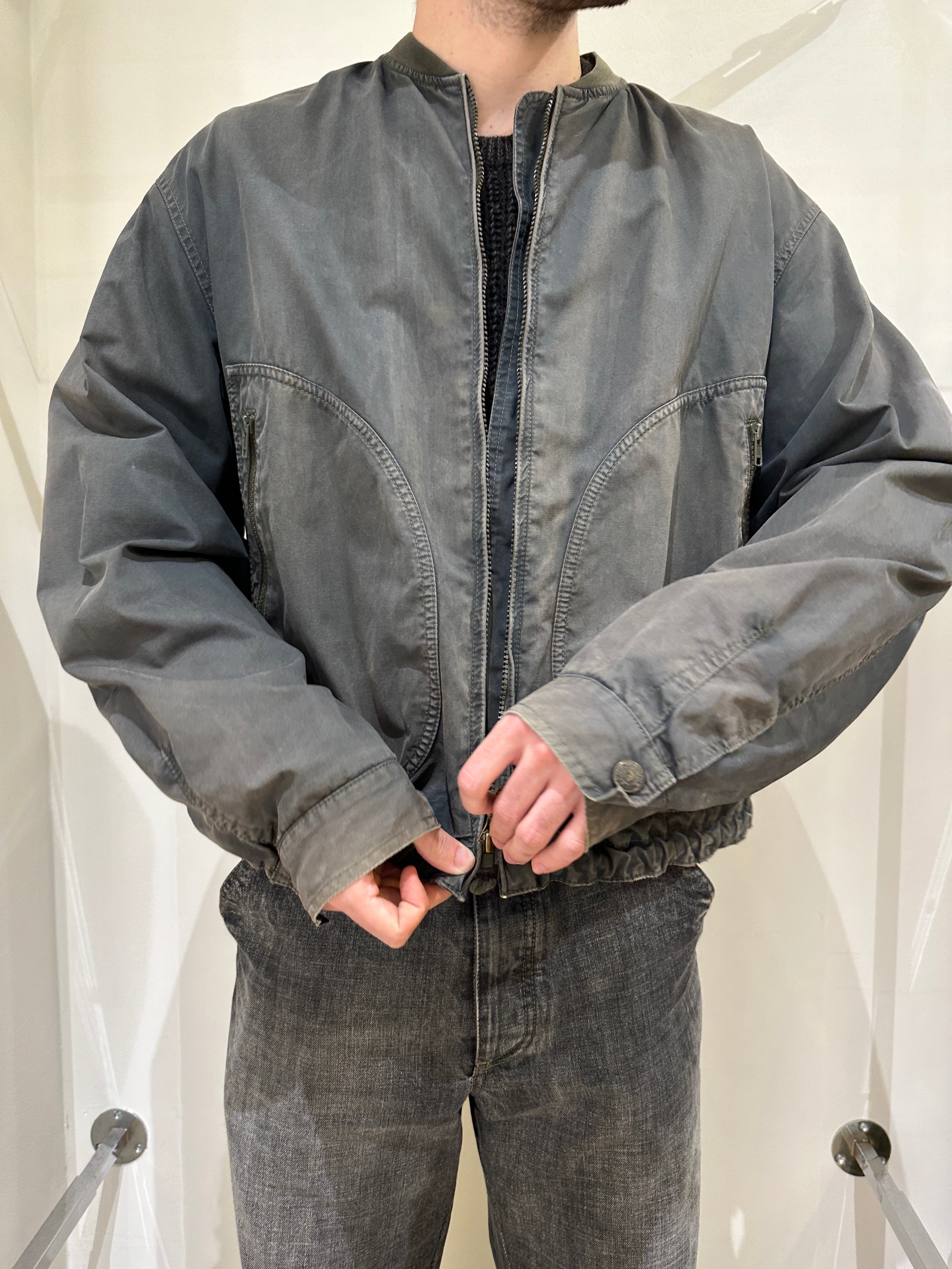 1990s Armani Jeans sun faded bomber jacket