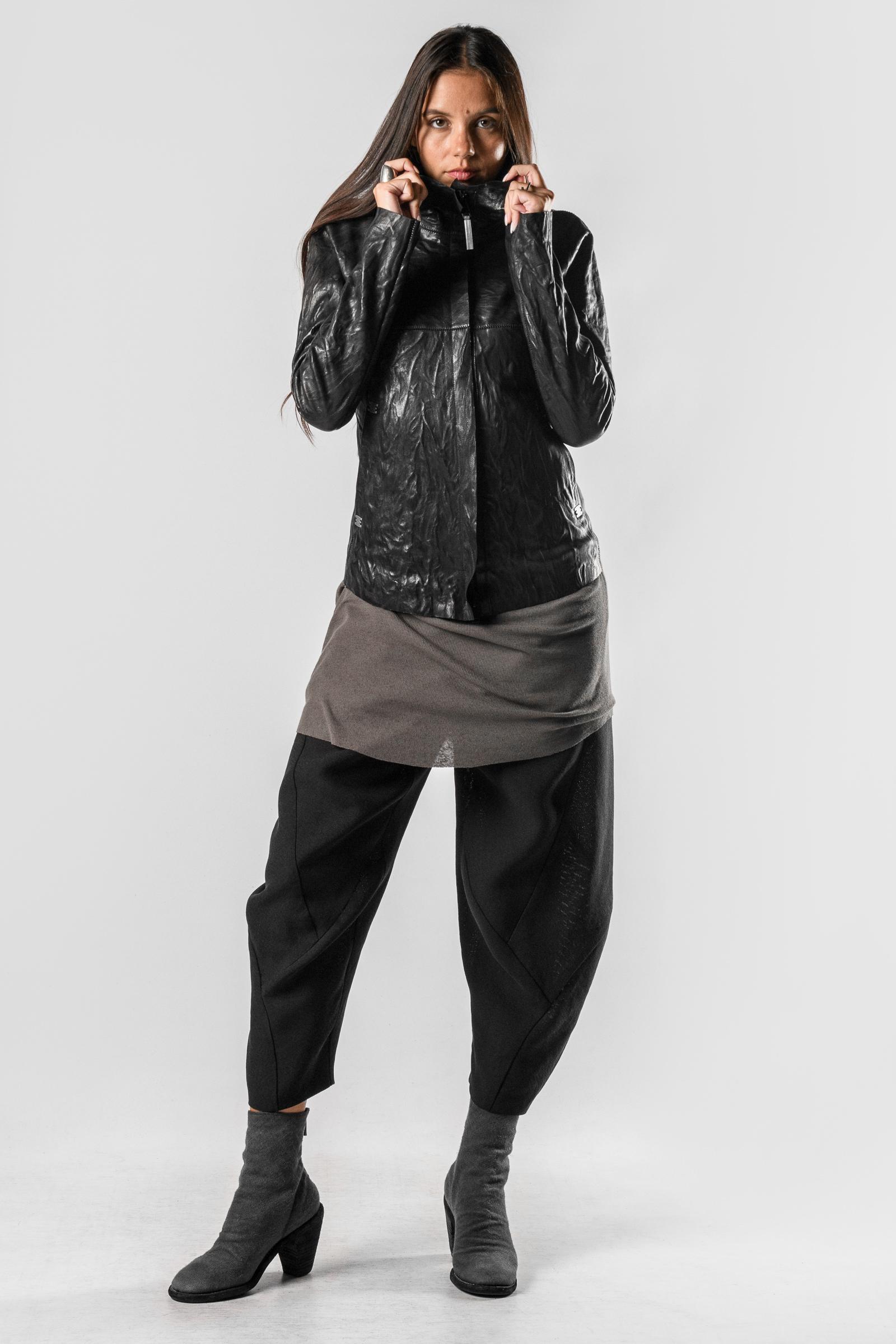 Isaac Sellam High-neck Leather Jacket | Elixirgallery