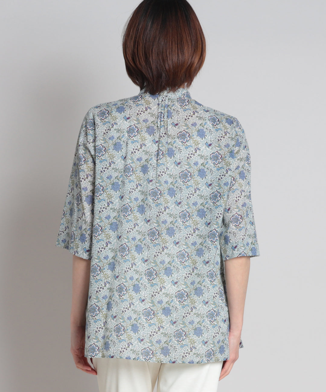 リバティ タラメアシルスムースピンタックロングブラウス リバティ