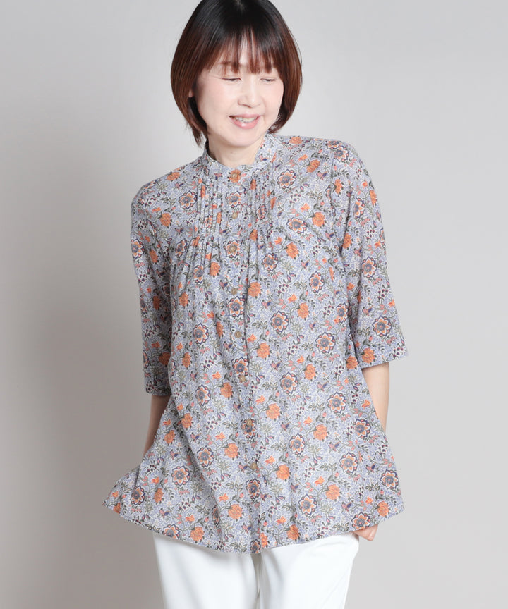 リバティ タラメアシルスムースピンタックロングブラウス リバティ