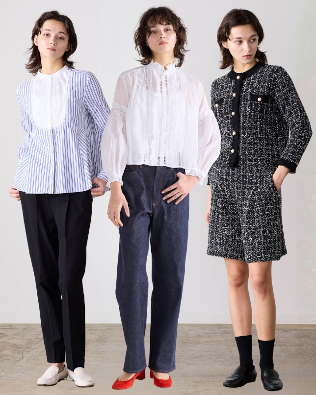 Chaos(カオス)｜リネンヘリンボンジャケット/ブラック の通販