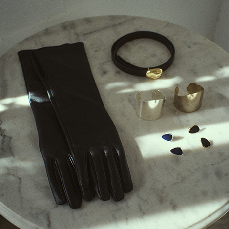 RIM.ARK(リムアーク)｜Natural stone scrunchie/シュシュ/ブラック の