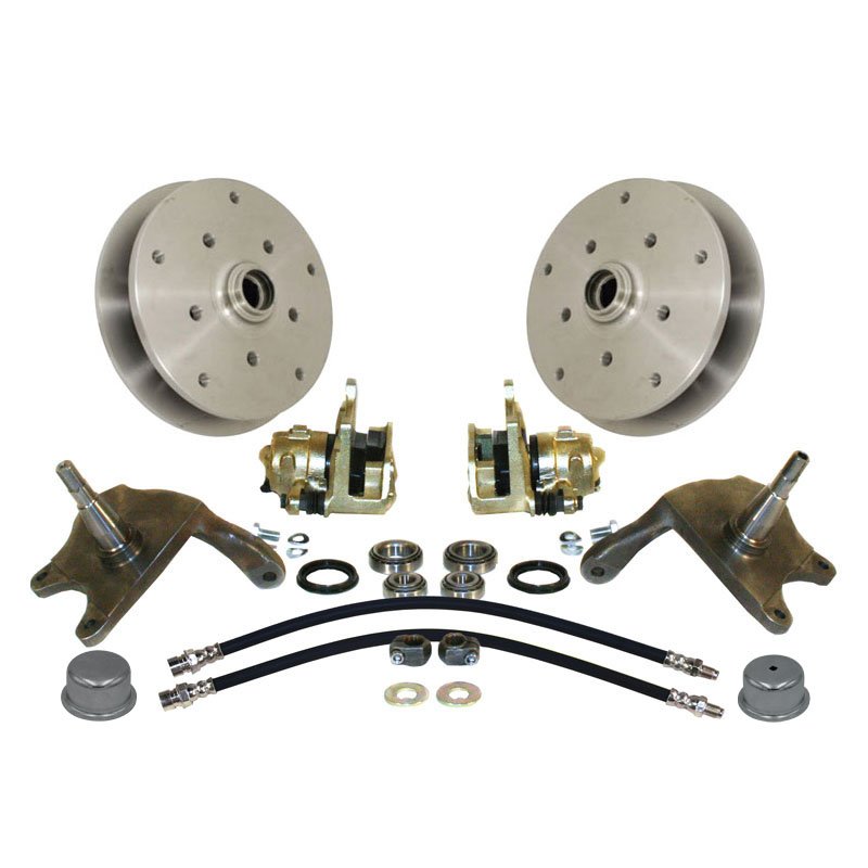 Forged Drop Spindle Front Disc Brake Kit - Link Pin 5-Lug, Double