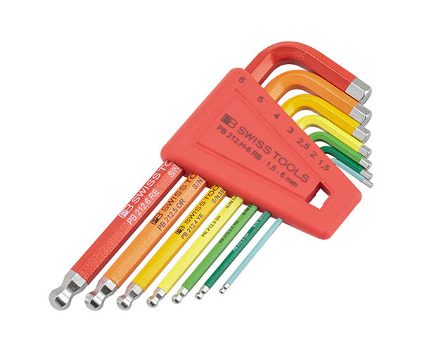 日本正規品 PBスイスツールズ ホルダー付ボールポイントレインボー六角