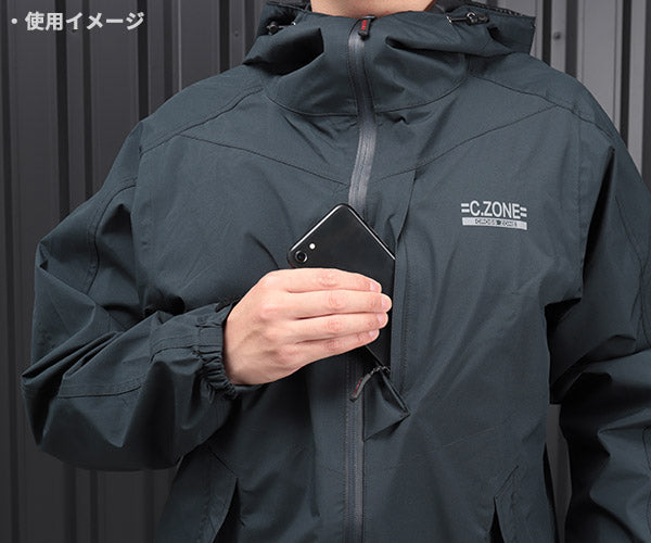ジーベック C.ZONE 32000-19-LL レインウェア 上下セット ディープ