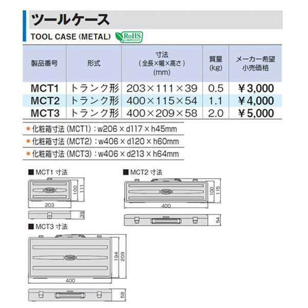 TONE ツールケース mct1【工具のことならエヒメマシン】