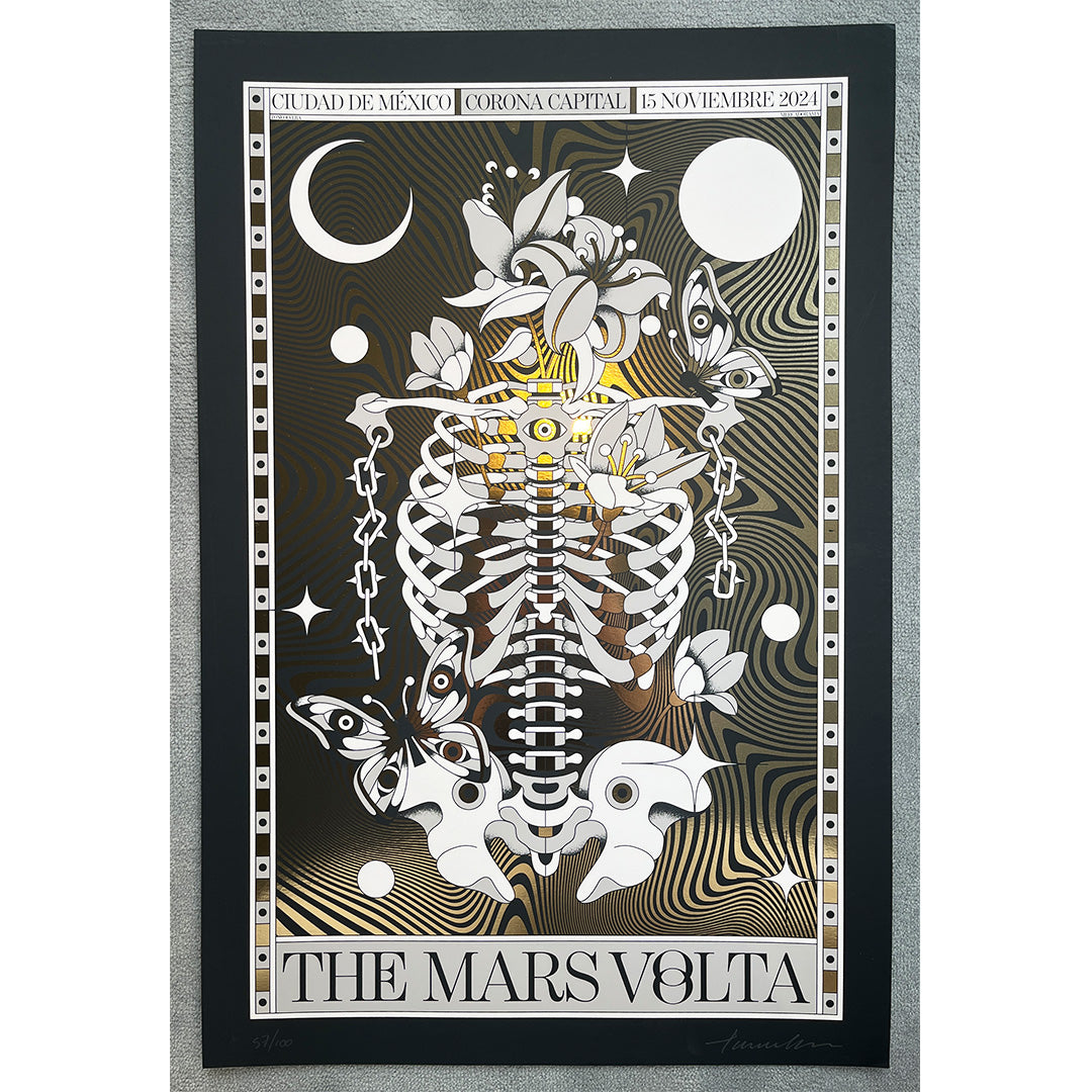 Screenprint The Mars Volta (Mexico 2024) gig poster by Tone Olvera