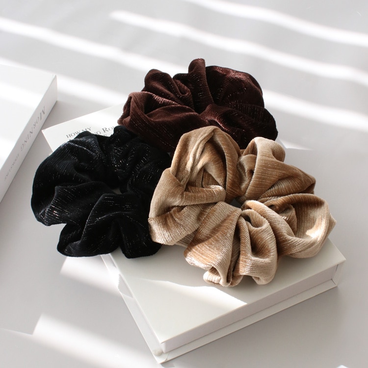 S-668) ダークトーンシュシュ | ビーズ・パーツなどのハンドメイド