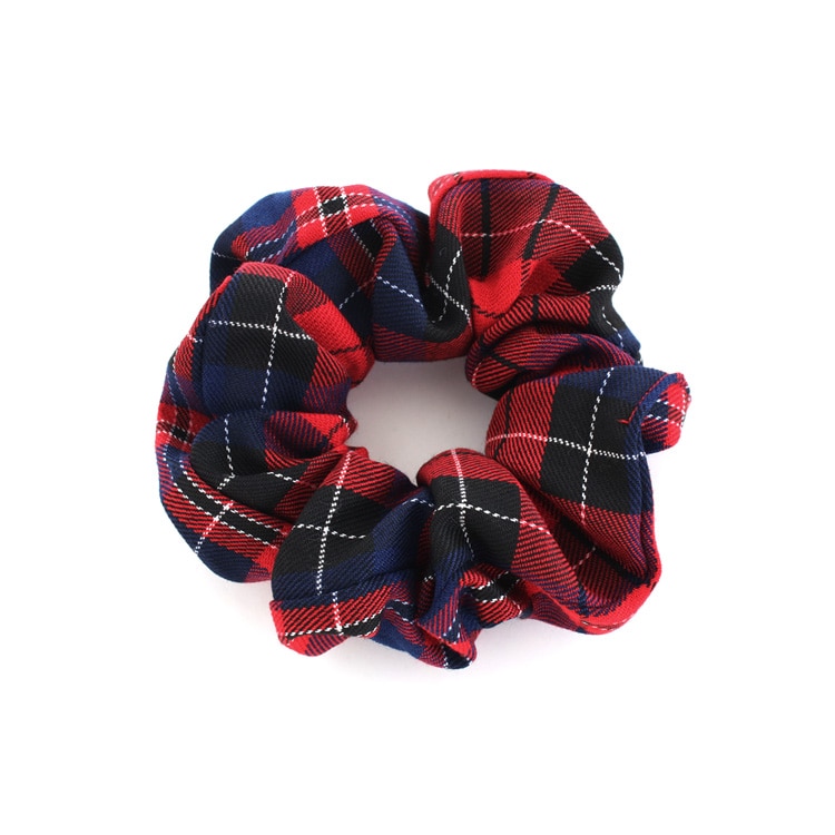 S-678) チェック柄シュシュ | ビーズ・パーツなどのハンドメイドパーツ