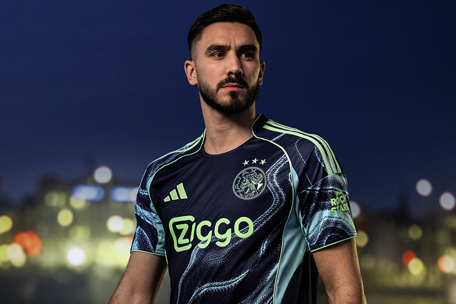 New away kit playful nod to water of Amsterdam