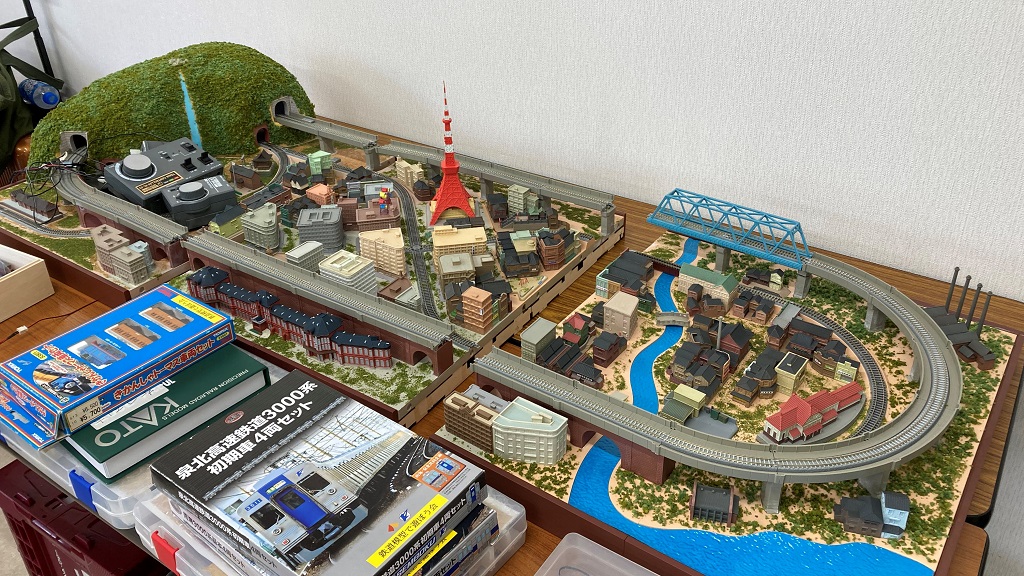 寄付された「昭和にっぽん鉄道ジオラマ」を展示して、寄贈品を活用する