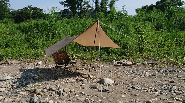 小川タープ「システムタープ ペンタ3×3」の使い勝手をデイキャン