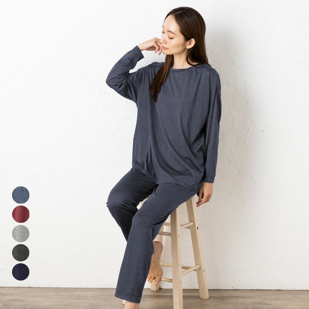 シルク100％ ソフトジャージー パジャマ 上下セット 日本製 イーズ