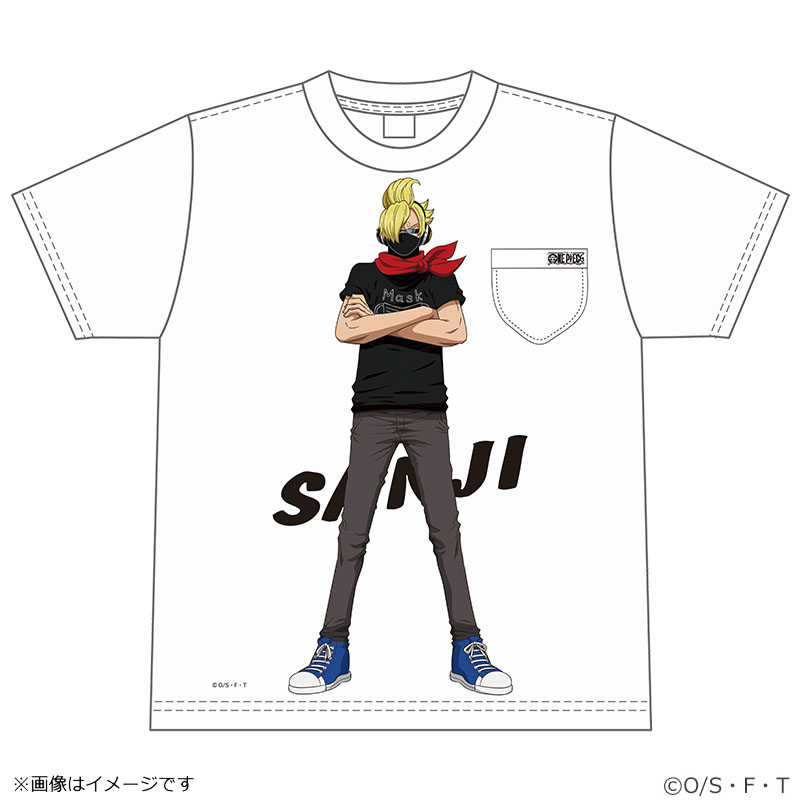 フジテレビ限定】ワンピース 感染予防メッセージ Tシャツ サンジ