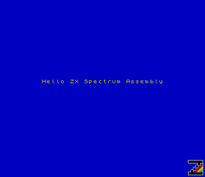 ZX Spectrum Assembly, Pong - 0x00 Hello World - Espamática