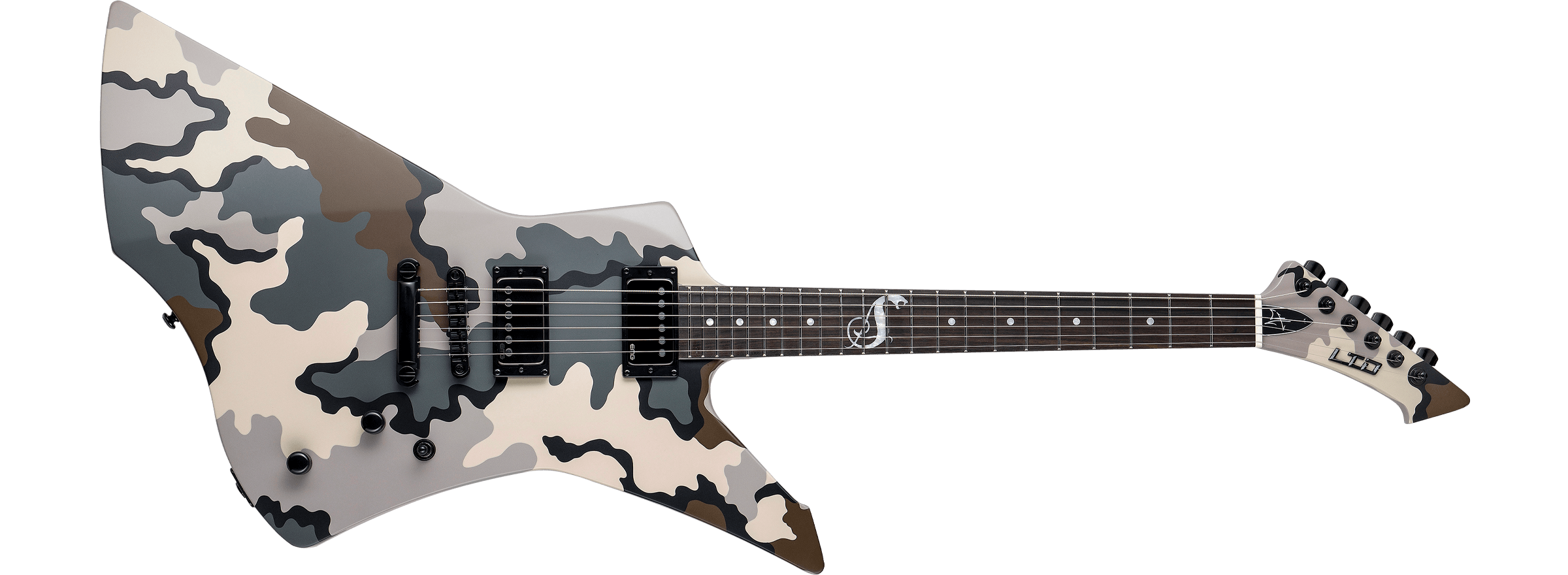 James Hetfieldのニューモデル、SNAKEBYTE CAMOがESPとLTDから発売