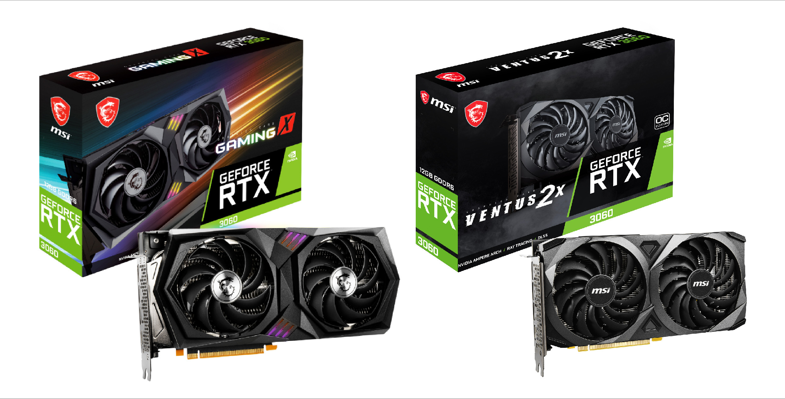 MSIから「GeForce RTX™ 3060 GAMING X 12G」と「GeForce RTX™ 3060