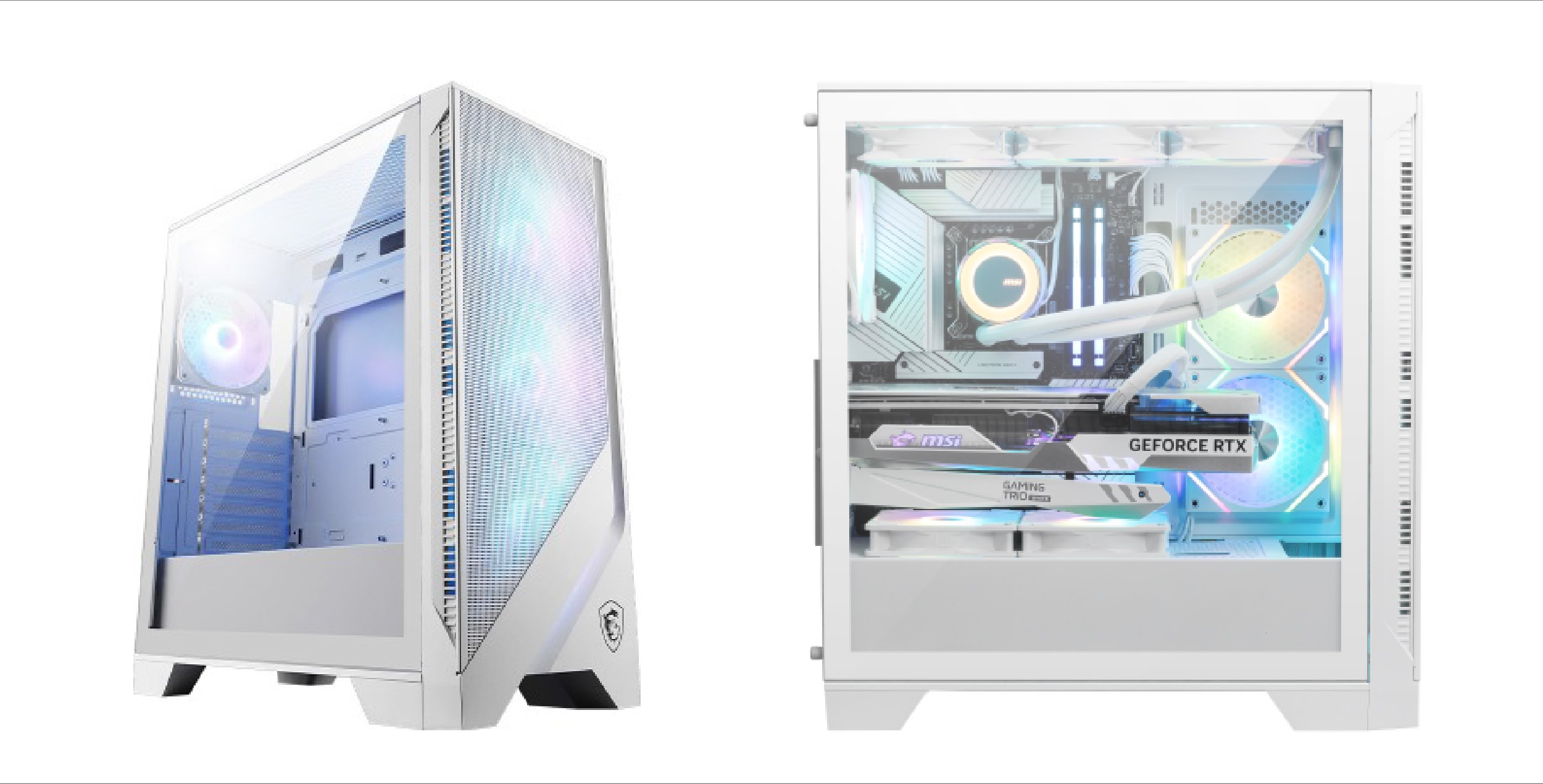 白くてガラスパネル採用！】MSIからATXマザーボード対応のPCケース