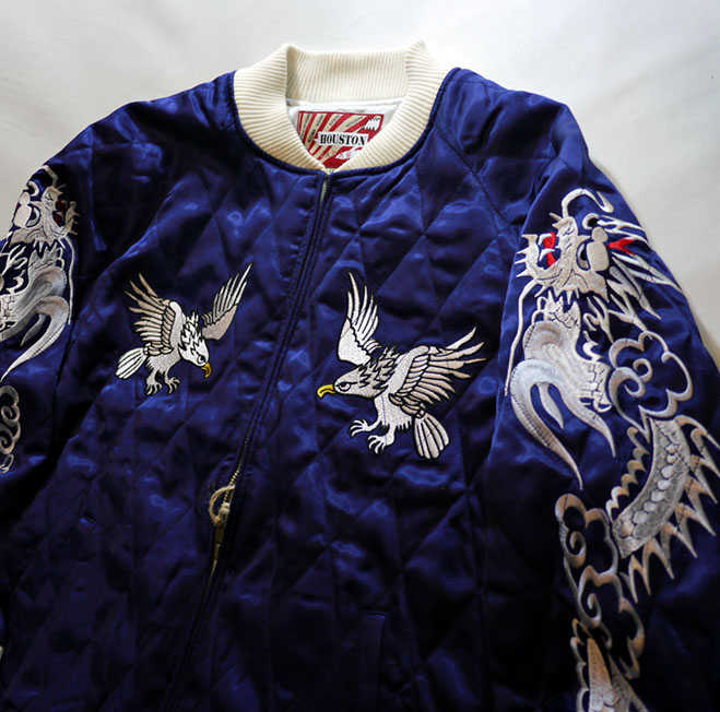 HOUSTON ヒューストン HAWK ( 鷹 ） 刺繍 キルティング スカジャン