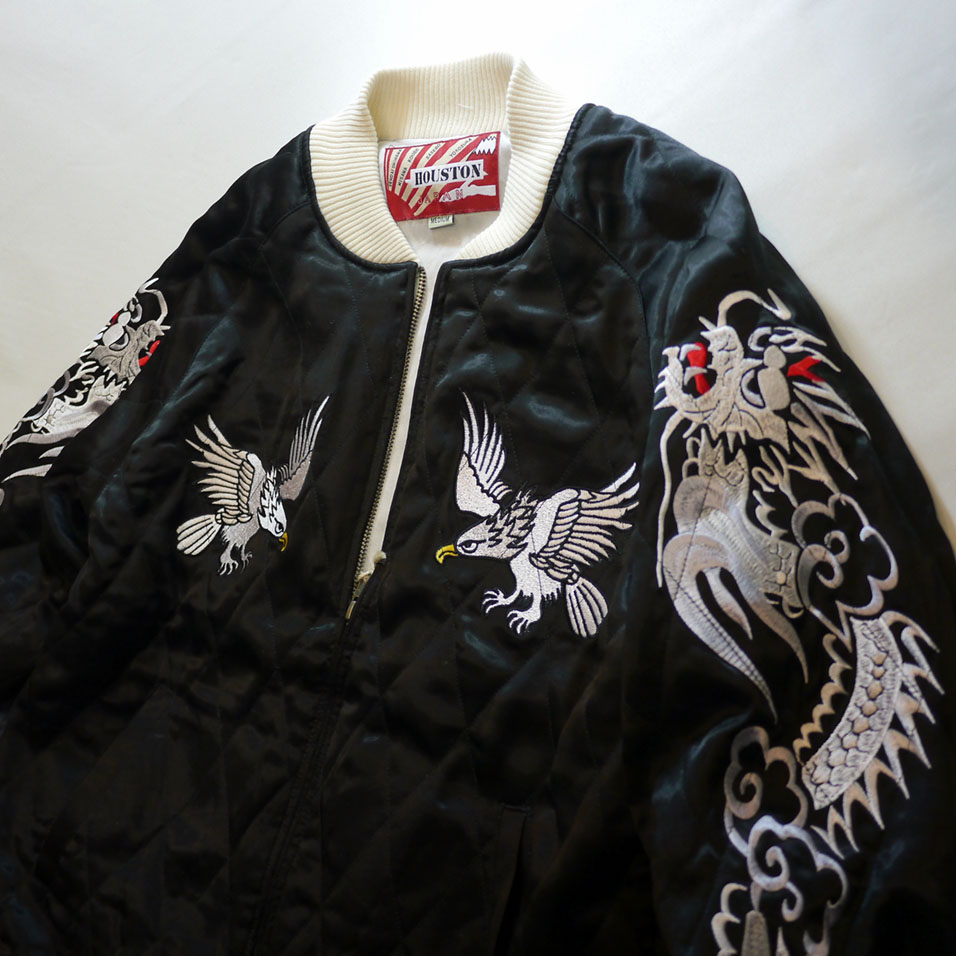 HOUSTON ヒューストン HAWK ( 鷹 ） 刺繍 キルティング スカジャン