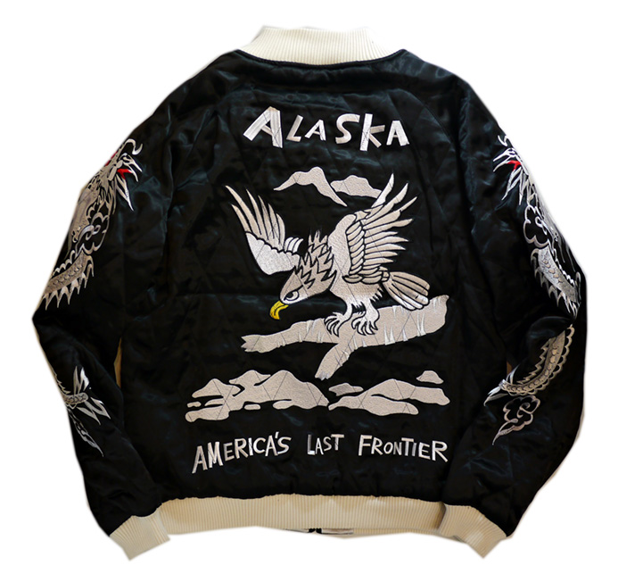 HOUSTON ヒューストン HAWK ( 鷹 ） 刺繍 キルティング スカジャン