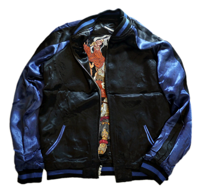 新色)さとり satori 阿修羅柄 刺繍リバーシブルスカジャン