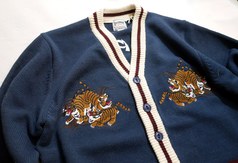 HOUSTON ( ヒューストン）スーベニアカーディガン ( 百虎 ) 22175 ネイビー