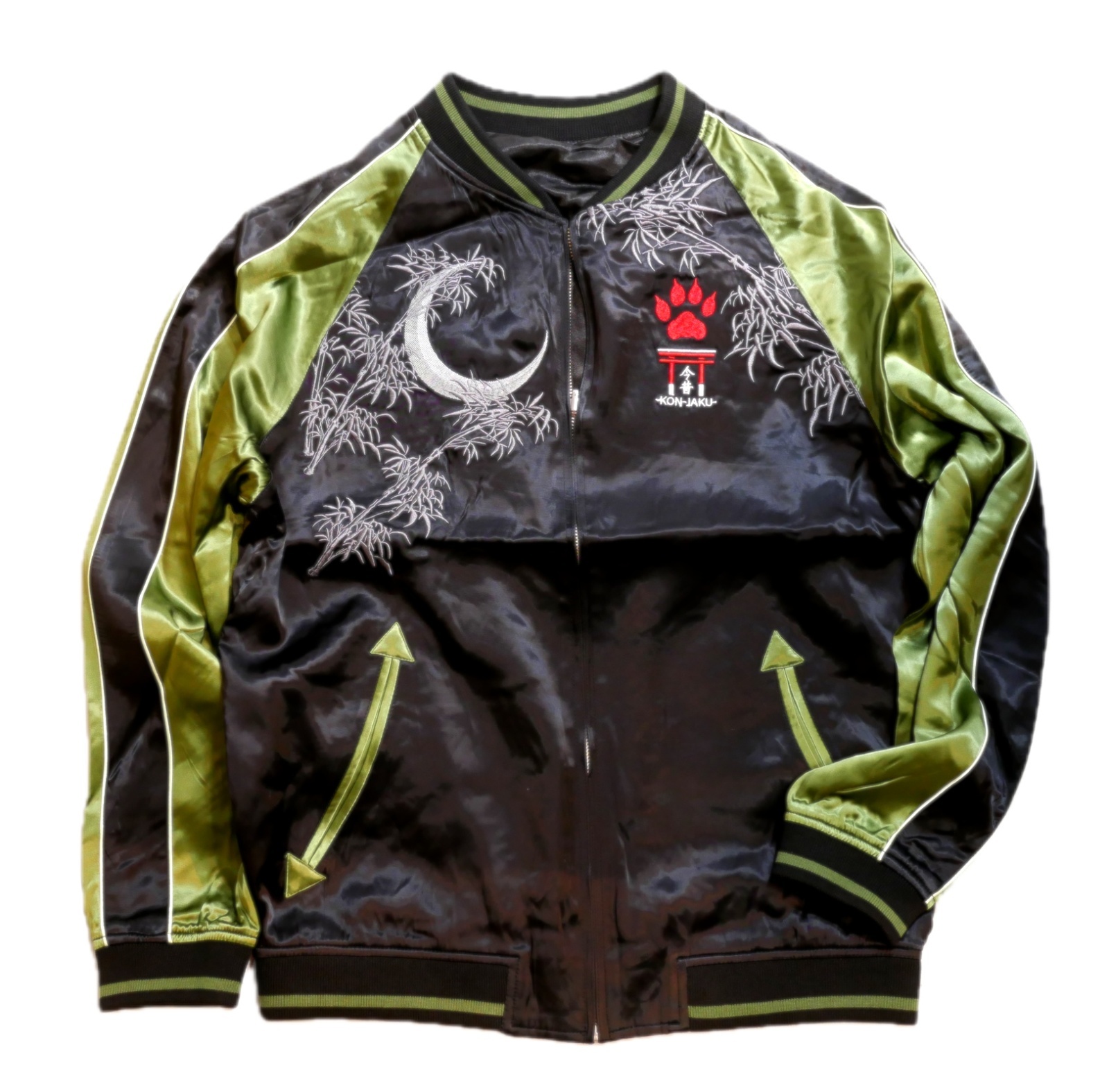 今昔 -KON-JAKU- [ 九尾狐 ] 総刺繍 リバーシブルスカジャン KJ-260078