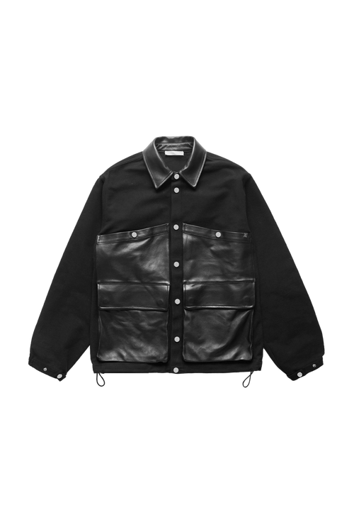 Helmut Lang Hunting Jacket With Leather Details Black – ESSXNYC