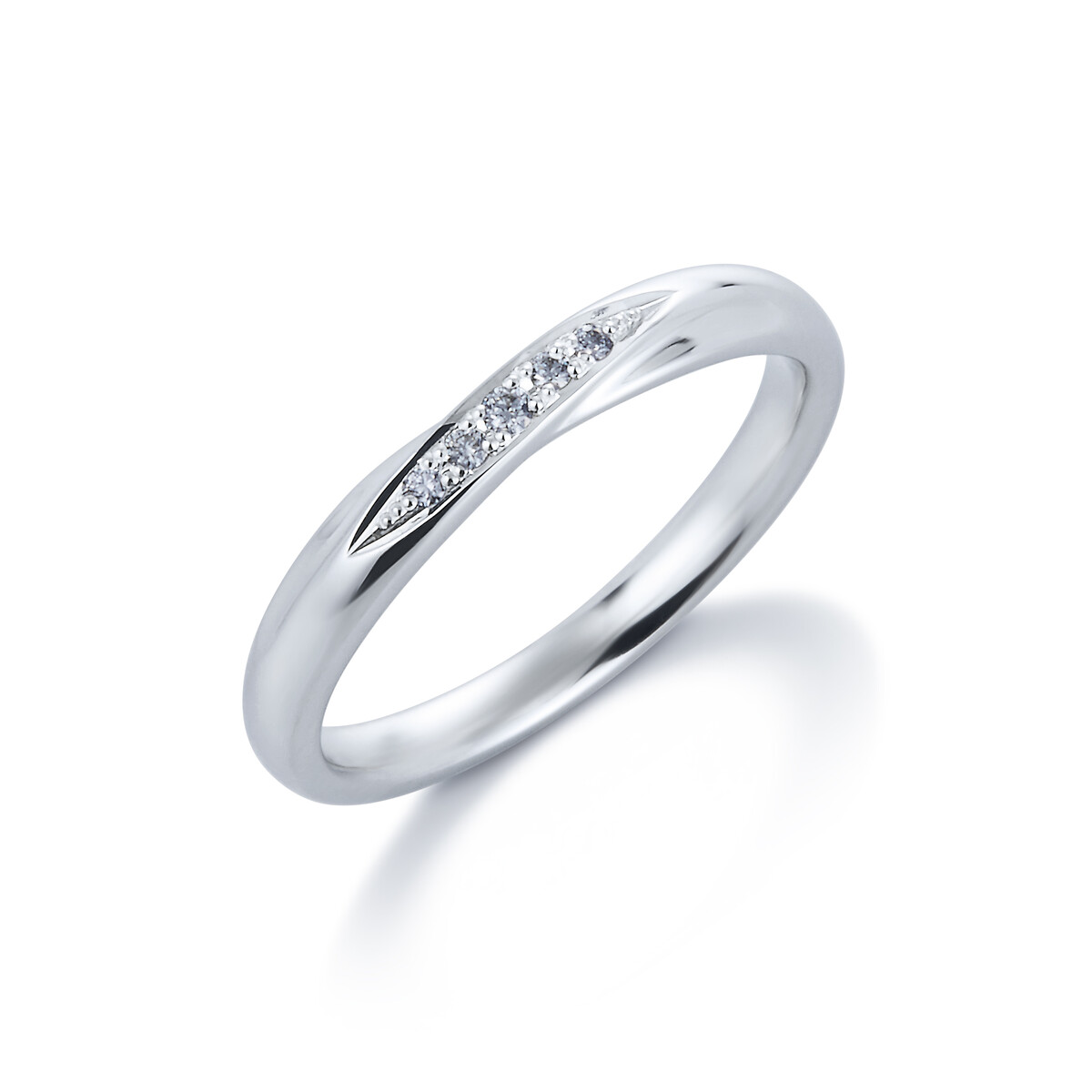 受注生産】プラチナ ダイヤモンド マリッジリング（0.05ct）<Something