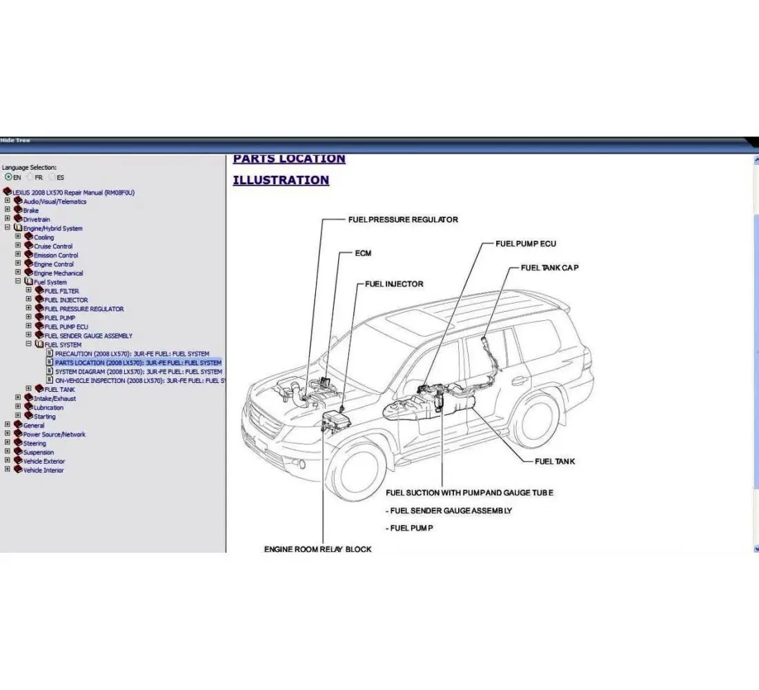 LEXUS LX570 2007 - 2015 SERVICE & REPAIR MANUAL