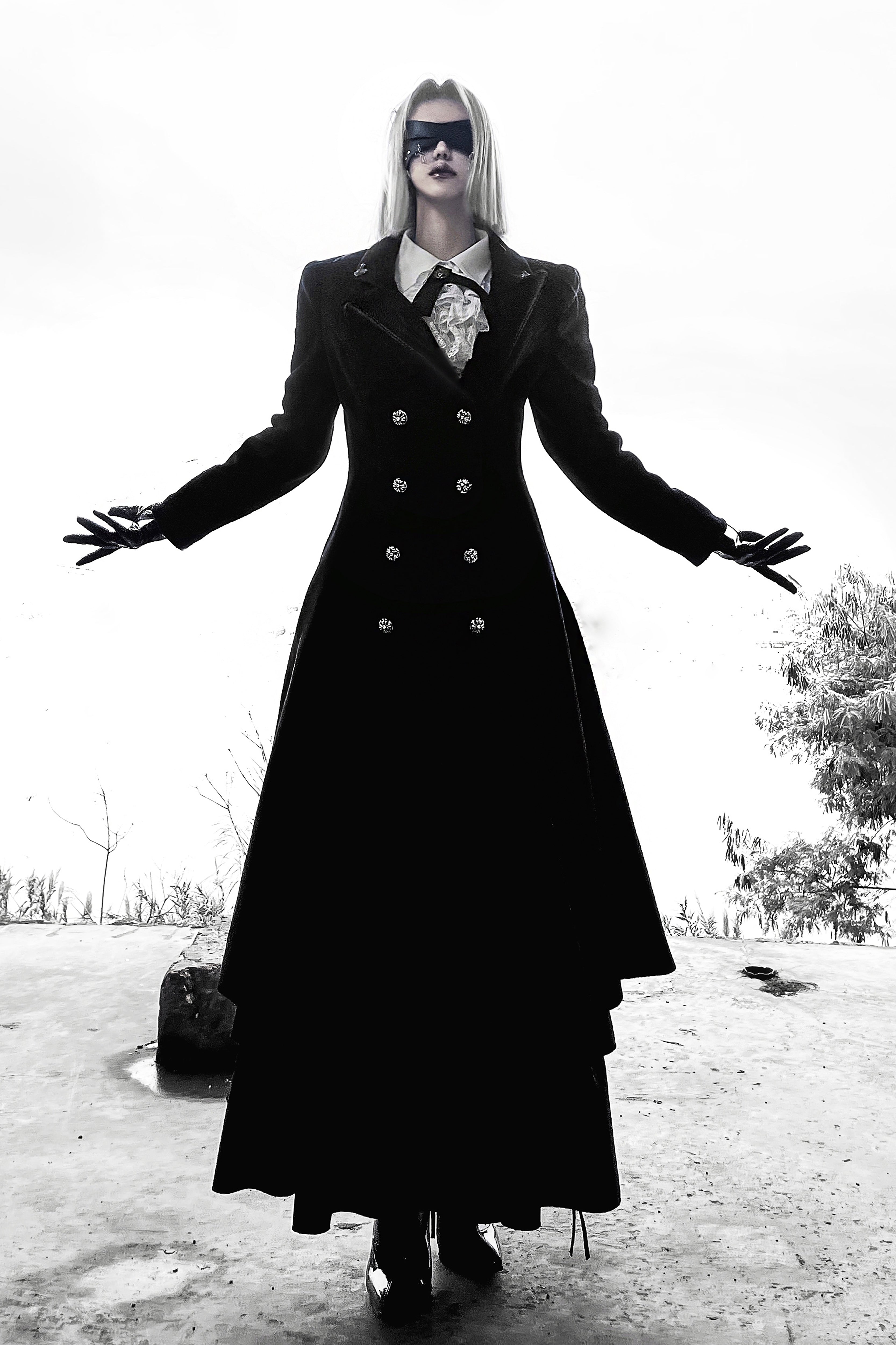 Dawn of Decline ダブルボタンロングコート【夜莺少女】 – Epetice